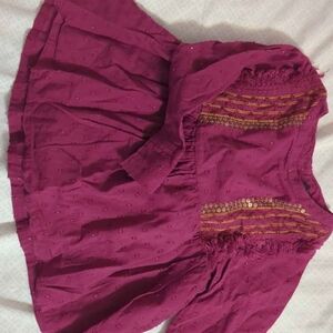Purple Embroidered Top